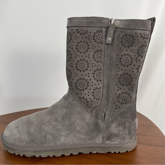 UGG Lo Pro Short Perforated Boot Charcoal - Picture 3 of 9